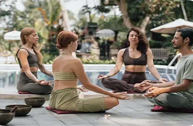Hybrid yoga teacher training at House of Om with online theory and Bali immersion
